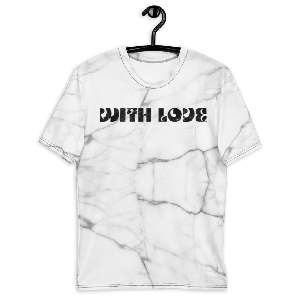 With Love - White Marble - Men's T-shirt