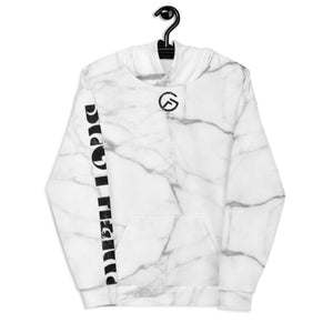 With Love - White Marble - Unisex Hoodie